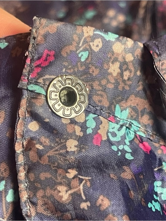 TU Sainsbury's Navy Ditsy Floral Hooded Anorak Raincoat Jacket Size 8 Fairycore - Picture 12 of 14